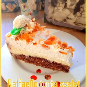 Raffaello torta szelet
